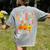 I Teach The Cutest Pumpkins In The Patch Teacher Women's Comfort Colors T-Shirt Back Print Grey