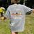 I Teach The Cutest Turkeys School Teachers Thanksgiving Women's Comfort Colors T-Shirt Back Print Grey