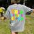 This Teacher 80s 90s Teachers's Day Glows Last Day Of School Women's Comfort Colors T-Shirt Back Print Grey This Teacher 80s 90s Teachers's Day Glows Last Day Of School Women's Comfort Colors T-Shirt Back Print Grey