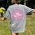 In My Teacher Era Yeehaw Pink Teacher Western Cowgirl Women's Comfort Colors T-Shirt Back Print Grey
