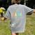 This Teacher Is Glowing Hello Summer End Of School Women's Comfort Colors T-Shirt Back Print Grey