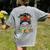 Teacher Life Messy Bun Glasses Leopard Sunflower Women's Comfort Colors T-Shirt Back Print Grey