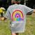 Teacher You Are a Rainbow Of Possibilities Funny Women's Comfort Colors T-Shirt Back Print Grey
