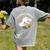 Teacher-Saurus Dinosaur Teacher Design T-Rex Design Women's Comfort Colors T-Shirt Back Print Grey