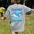 Teacher Shark Do Your Work Women's Comfort Colors T-Shirt Back Print Grey
