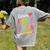 Team Kindergarten Teacher Student Back To School Women's Comfort Colors T-Shirt Back Print Grey