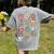 Team TK Teacher Christmas Groovy Smile Face Girl Boy Kid TK Women's Comfort Colors T-Shirt Back Print Grey