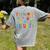 Tiny Human Security Preschool Childcare Teacher Babysitters Women's Comfort Colors T-Shirt Back Print Grey