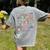 The Tired Teachers Department Retro Groovy Back To School Women's Comfort Colors T-Shirt Back Print Grey The Tired Teachers Department Retro Groovy Back To School Women's Comfort Colors T-Shirt Back Print Grey