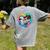 TK Teacher Transitional Kindergarten Heart Back To School Women's Comfort Colors T-Shirt Back Print Grey