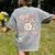 TK Vibes Back To School TK Girl Kid TK Team TK Teacher Women Women's Comfort Colors T-Shirt Back Print Grey