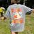 Trick Or Teach Halloween Shirt For Teacher Kids Floral Ghost Women's Comfort Colors T-Shirt Back Print Grey