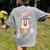 Trick Or Teach Teacher Groovy Ghost Halloween Teacher Women's Comfort Colors T-Shirt Back Print Grey