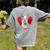 Valentine's Day Boston Terrier Dog Women's Comfort Colors T-Shirt Back Print Grey