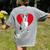 Valentine's Day Boston Terrier Lover Women's Comfort Colors T-Shirt Back Print Grey