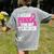 I Wear Pink For My Teacher Breast Cancer Awareness Women's Comfort Colors T-Shirt Back Print Grey I Wear Pink For My Teacher Breast Cancer Awareness Women's Comfort Colors T-Shirt Back Print Grey