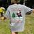 Xmas Tree Lighting Santa Riding Boston Terrier Christmas Women's Comfort Colors T-Shirt Back Print Grey