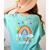 100th Day Of School Rainbow Happy 100 Days Smarter Teacher Women's Comfort Colors T-Shirt Back Print Chalky Mint