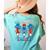 All American Teacher Pencil Coquette Bow USA Flag Teachers Women's Comfort Colors T-Shirt Back Print Chalky Mint