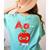 A Is For Apple Pre-K Kindergarten Teacher Student Women's Comfort Colors T-Shirt Back Print Chalky Mint