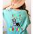 My Birthday Colorful Costume Boston Terrier Party Women's Comfort Colors T-Shirt Back Print Chalky Mint