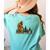 Boston Terrier Bigfoot Dog Walking Dog Mom Dad Kids Women's Comfort Colors T-Shirt Back Print Chalky Mint