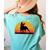 Boston Terrier Bostie Sunset Retro Dog Pet Mom Dad Women's Comfort Colors T-Shirt Back Print Chalky Mint
