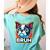 Boston Terrier Bruh Dog Lover Women's Comfort Colors T-Shirt Back Print Chalky Mint