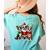 Boston Terrier Christmas Dogs Santa Reindeer Elf Women's Comfort Colors T-Shirt Back Print Chalky Mint