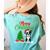 Boston Terrier Christmas Tree Lights Xmas Dog Lover Women's Comfort Colors T-Shirt Back Print Chalky Mint