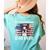 Boston Terrier Dad American Flag 4th Of July Dog Fathers Day Women's Comfort Colors T-Shirt Back Print Chalky Mint