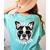 Boston Terrier Dad Father’s Day Dog Dad Men’s Women's Comfort Colors T-Shirt Back Print Chalky Mint