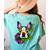 Boston Terrier In Day Of The Dead Sugar Skull Dog Women's Comfort Colors T-Shirt Back Print Chalky Mint