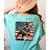 Boston Terrier Dog 4th Of July USA American Flag Patriotic Women's Comfort Colors T-Shirt Back Print Chalky Mint