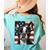 Boston Terrier Dog American Flag 4th Of July Patriotic Puppy Women's Comfort Colors T-Shirt Back Print Chalky Mint