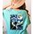 Boston Terrier Dog Art Van Gogh Starry Night Boston Terrier Women's Comfort Colors T-Shirt Back Print Chalky Mint