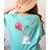 Boston Terrier Dog Blowing Chewing Bubble Gum Pink Women's Comfort Colors T-Shirt Back Print Chalky Mint