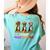Boston Terrier Dog Halloween Christmas Hallothanksmas Men Women Kids Women's Comfort Colors T-Shirt Back Print Chalky Mint