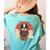 Boston Terrier Dog Japanese Style Samurai Dogs Women's Comfort Colors T-Shirt Back Print Chalky Mint