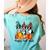 Boston Terrier Dog Lover Fall Ya'Ll Halloween Costume Men Women Women's Comfort Colors T-Shirt Back Print Chalky Mint