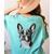 Boston Terrier Dog Motif Pet Illustration Boston Terrier For Men Women Kids Women's Comfort Colors T-Shirt Back Print Chalky Mint