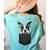 Boston Terrier Dog Puppy Dog In Pocket Cute Pet Lover Women's Comfort Colors T-Shirt Back Print Chalky Mint