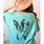 Boston Terrier Dog Raising Paw Idea Men Women Women's Comfort Colors T-Shirt Back Print Chalky Mint