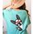 Boston Terrier Dog From Side Boston Bull Women's Comfort Colors T-Shirt Back Print Chalky Mint