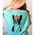 Boston Terrier Dog Wearing Crown For Men Women Girls Kids Women's Comfort Colors T-Shirt Back Print Chalky Mint