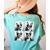 Boston Terrier Dogs With Sunglasses Photo Pets Meme Women's Comfort Colors T-Shirt Back Print Chalky Mint