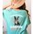 Boston Terrier Groovy World's Best Boston Mom Women's Comfort Colors T-Shirt Back Print Chalky Mint