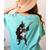 Boston Terrier Guitar Women's Comfort Colors T-Shirt Back Print Chalky Mint