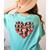 Boston Terrier Heart Valentine Boston Terrier Women's Comfort Colors T-Shirt Back Print Chalky Mint