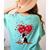 Boston Terrier Lover Heart Shape Boston Terrier Valentine Women's Comfort Colors T-Shirt Back Print Chalky Mint